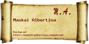 Maskal Albertina névjegykártya
